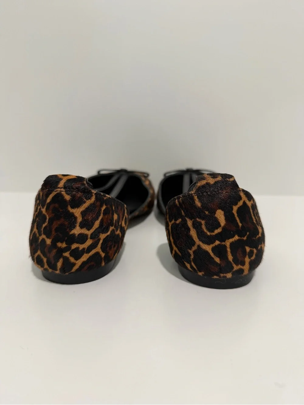 NEW J.Crew Quinn Cutout Ballet Flats in Leopard print Calf hair size 8 CP062